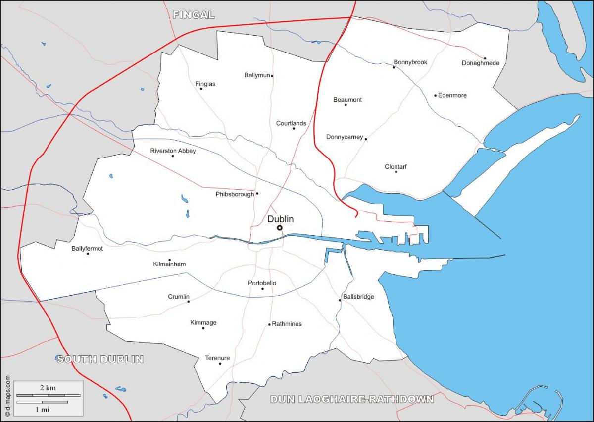 mapa okolic Dublina