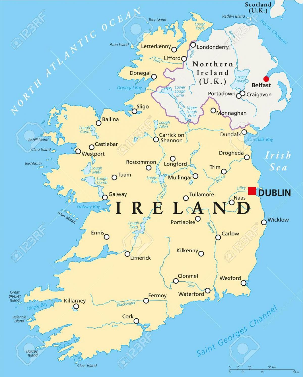 Dublin Irlandia mapa