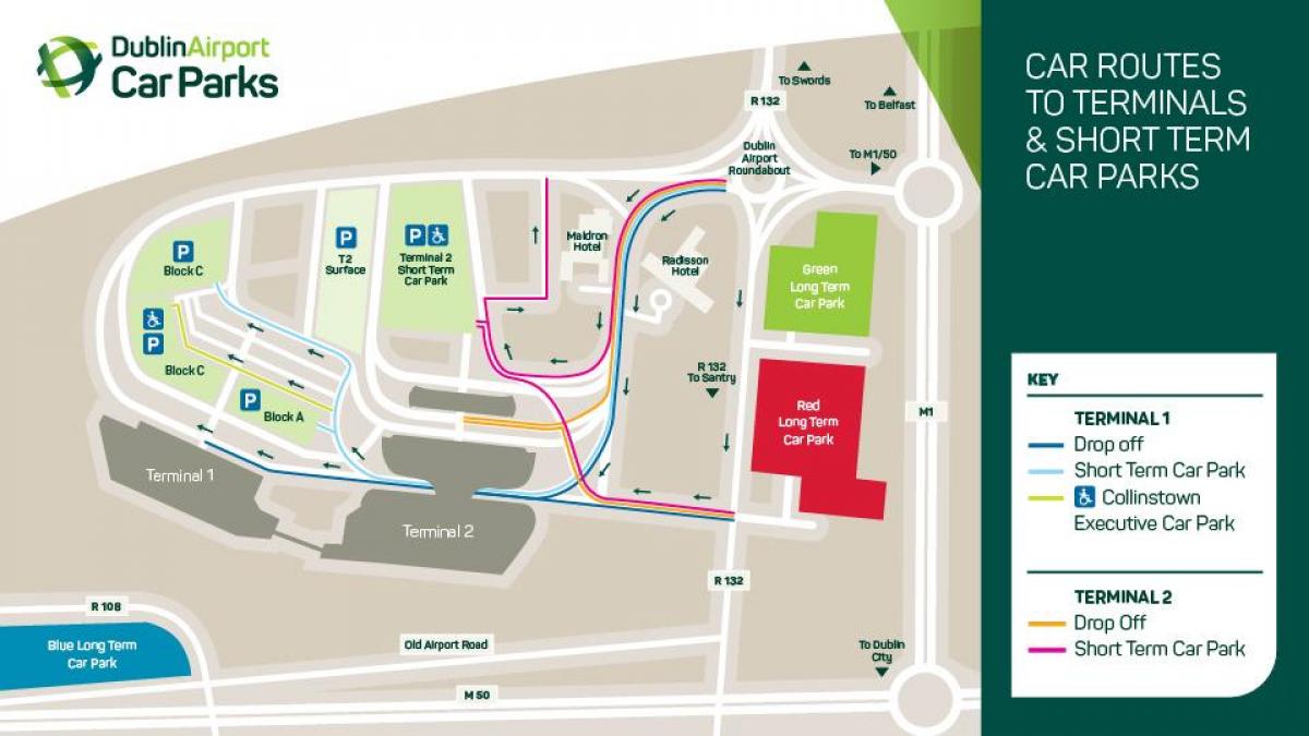 mapa Dublin airport terminal 1