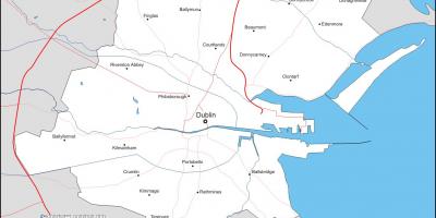 Mapa okolic Dublina