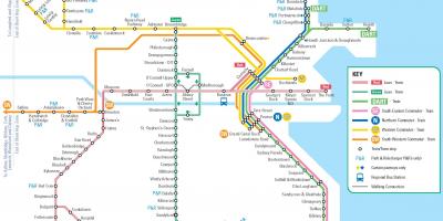 Dublin transportu publicznego mapie